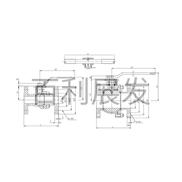 Two Pieces Chinese Standard High Plant Form Flanged Ball Valve