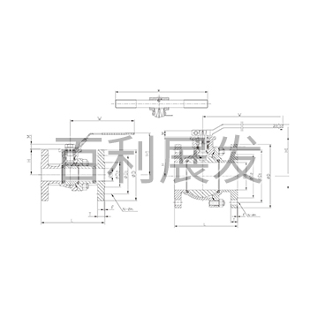 Two Pieces American Standard High Plant Form Flanged Ball Valve